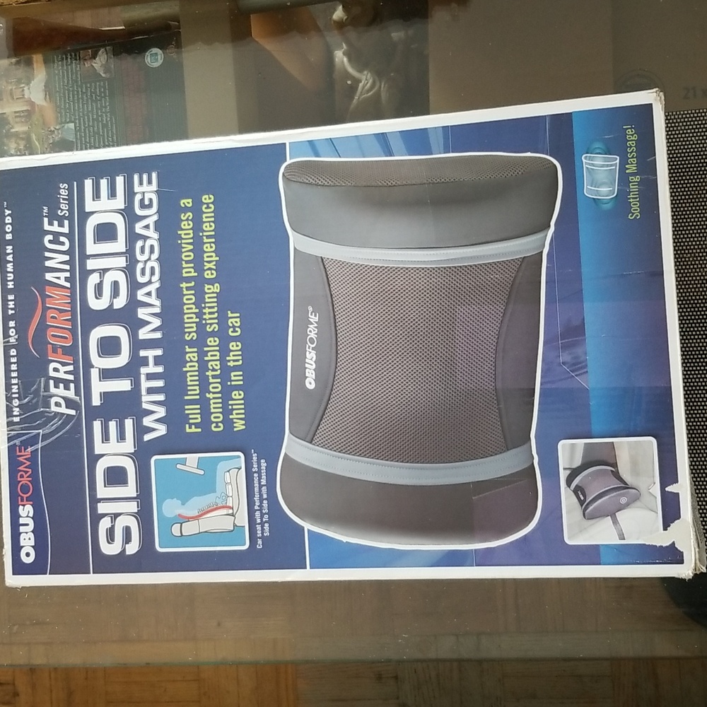 OBUS-Forme Car seat with side to side message.